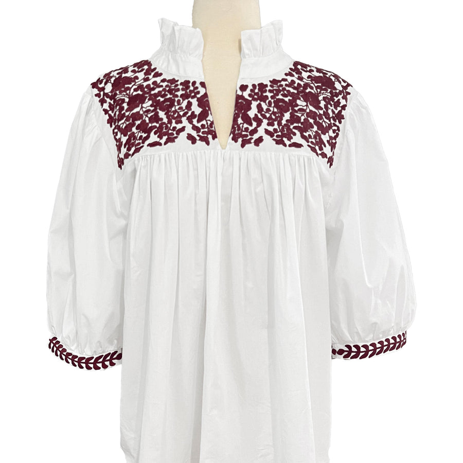 PRE-ORDER: Aggie White Tailgater Blouse (October delivery)