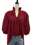 PRE-ORDER: Double Crimson Tailgater Blouse (October delivery)