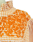 PRE-ORDER: Bright Orange Gingham Tailgater Blouse (September delivery)