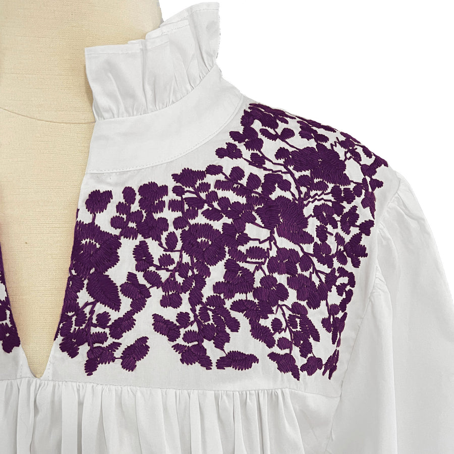 PRE-ORDER: TCU White Tailgater Blouse (September delivery)