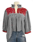PRE-ORDER: Texas Tech Gingham Tailgater Blouse (September delivery)