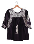 Purple & White Saturday Blouse (XS only)