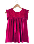 Double Magenta Angel Blouse (S, 3X only)