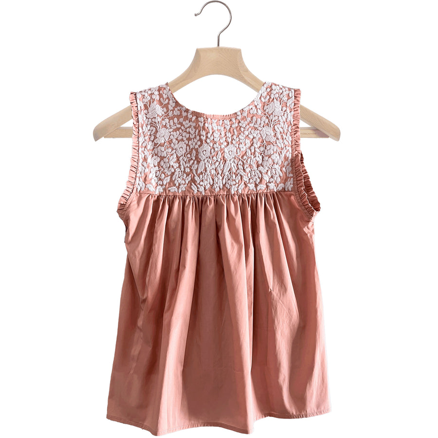Dusty Rose Le Petite Ruffle Blouse (XS only)