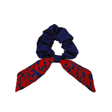 Royal & Red Scrunchie Bow (2022 Stock)